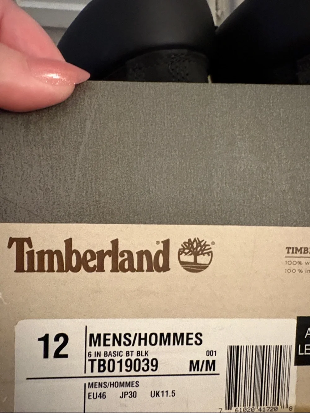 Timberland Men's All-Black 6 inch Basic Boots - Used ONCE